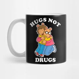 Hugs Not Drugs (Black Tee) Mug